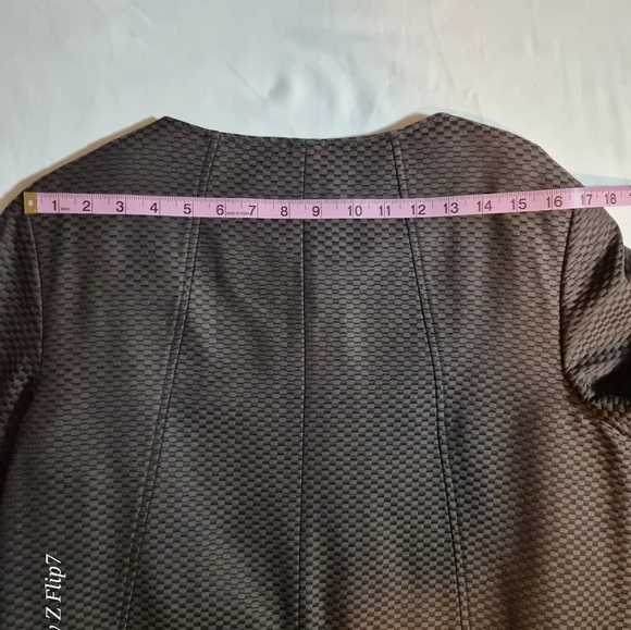 ​Talbots Petites Silk Blend Sheath Dress & Cropped Jacket Set Brown Size 16P - Picture 9 of 16